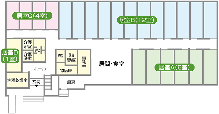 セルフ1号館平面図